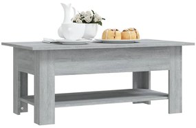 Mesa de centro 102x55x42 cm madeira processada sonoma cinzento