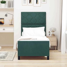 Cama vidaXL Verde Escuro 80x200 cm Veludo