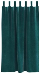 Cortinas Blackout vidaXL com Laços de Suspensão 2 pcs Verde Escuro Vel