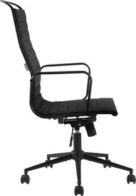 Cadeira de Escritório Couro Sintético Preto