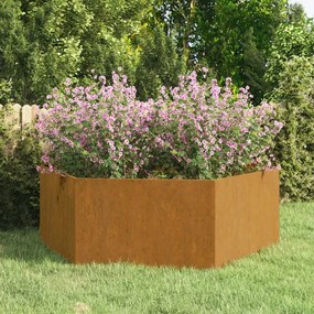 vidaXL Vaso/floreira 138x120x45 cm aço corten cor enferrujado