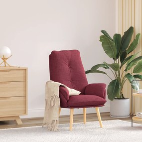 Poltrona Relaxante em Tecido Vermelho Vinho