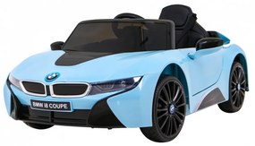 Carro elétrico para Crianças 12V BMW I8 LIFT Rodas de EVA, Assento de couro Azul