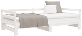 Estrutura sofá-cama de puxar sem colchão 90x190 cm branco