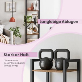 Estante de livros 30 x 39,6 x 154 cm 5 prateleiras 30 x 39,6 x 154 cm Preto e castanho-escuro