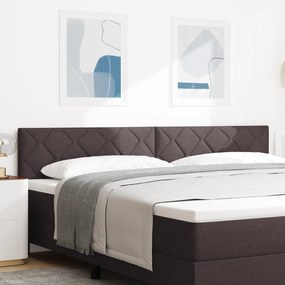 Cabeceira LED vidaXL Design Blocos de Diamante Castanho 200 cm Tecido