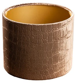 Abajur de Veludo com Design Crocodilo e Interior Dourado 18/18/14
