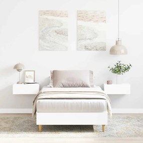 vidaXL Estrutura cama s/ colchão 75x190 cm derivados de madeira branco
