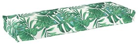 vidaXL Almofada de Palete pra Banco com Estilo Folha 120x40x8 cm, Tecido Oxford