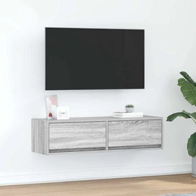Aparador de TV vidaXL Cinza Sonoma 100x31x25,5 cm Madeira Derivada
