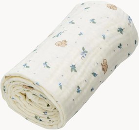 Manta para bebé em algodão orgânico Blueberries