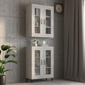vidaXL Armário de parede suspenso 69,5x34x90 cm cinzento cimento