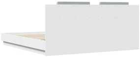 Estrutura cama c/ cabeceira 180x200 cm derivados madeira branco