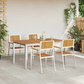 Conjunto de Jantar de 5 Peças de Jardim vidaXL em Madeira de Acácia