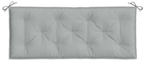 Almofadões banco jardim 2pcs 120x50x7cm mesclado cinza-claro