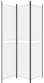 Biombo com 3 painéis 150x220 cm tecido branco