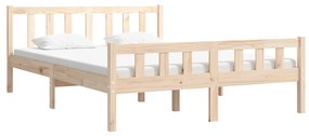 Estrutura de cama casal 135x190 cm madeira maciça