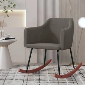 vidaXL Cadeira de baloiço veludo cinzento-escuro