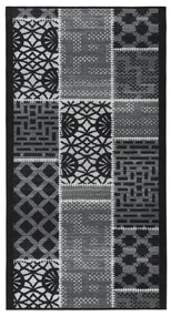 vidaXL Tapete/passadeira 80x200 cm preto