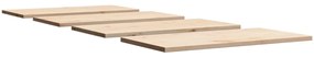 Tampos de mesa retangulares 4 pcs 100x50x2,5 cm pinho maciço