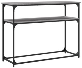 Mesa consola 100x35,5x75cm derivados de madeira cinzento sonoma