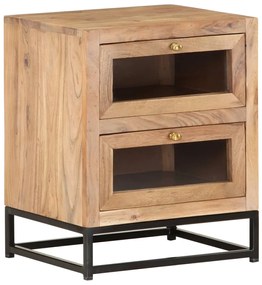 vidaXL Mesa de cabeceira 40x30x50 cm madeira de acácia maciça