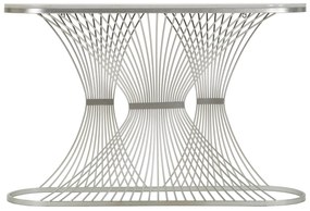 MESA DE CONSOLA 120X35X79 CM PRATEADA