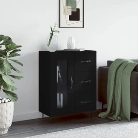 vidaXL Aparador 69,5x34x90 cm derivados de madeira preto