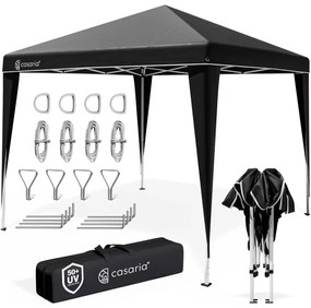 Tenda dobrável Popup Capri 3x3m Proteção UV 50 com saco transporte Preto