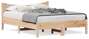 Estrutura de cama 135x190 cm madeira de pinho maciça