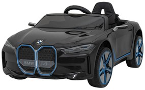 Carro elétrico para Crianças 12V BMW I4 Rodas de EVA, Assento de couro Preto