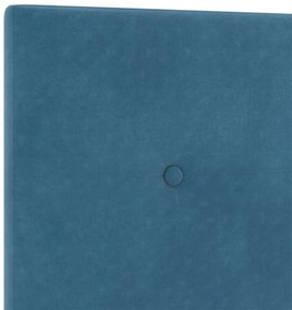 Estrutura de Cama vidaXL Azul Escuro 120x190 cm Veludo