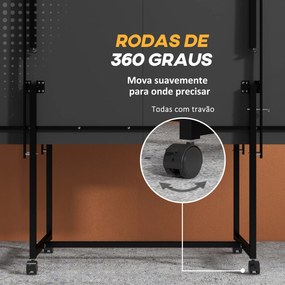 Mesa de Ping Pong Dobrável com 4 Rodas Rede 2 Raquetes e 3 Bolas para Interior e Exterior 274x152,5x75,5 cm Azul