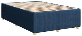 Cama boxspring com colchão 120x190 cm tecido azul