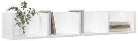 Armários de parede 2 pcs 99x18x16,5 cm derivados madeira branco