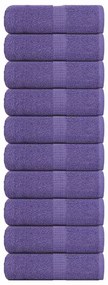 Toalhas de mãos 10 pcs 30x30 cm 360 gsm 100% algodão roxo