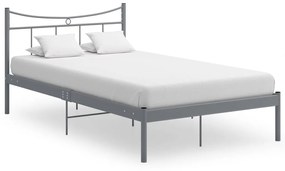 vidaXL Estrutura de cama 120x200 cm metal cinzento