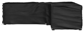 vidaXL Capa em forma de L p/ mobília de jardim 16 ilhós 250x250x70 cm