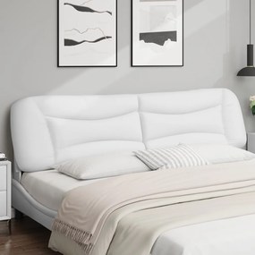 Almofadão de cabeceira 200 cm couro artificial branco