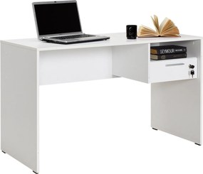Secretária "Simple" com Gaveta - 120 x 75 x 60 cm - Branco - Design Mo