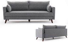 Sofá de 3 Lugares Bella – Cinzento – 208 cm x 85 cm x 81 cm