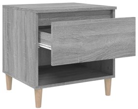 Mesa de cabeceira 50x46x50 cm derivados de madeira cinza sonoma