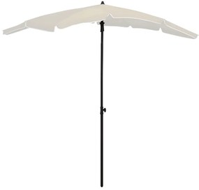 Guarda-sol de jardim com poste 200x130 cm cor areia