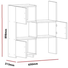 Armário Multiusos Anna – Branco – 65 x 89,8 x 31,5 cm