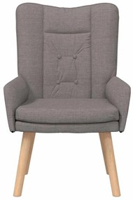 Cadeira Relaxante vidaXL em Tecidos Taupe