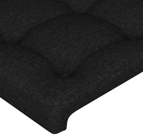 Estrutura de cama 180x200 cm tecido preto