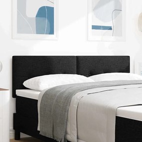 vidaXL Cabeceira LED Estofada Preta com Botões de 72 cm -