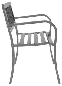 Banco de jardim 120 cm aço preto