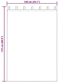 Cortinas 2 pcs com Abas Castanhas 175x140 cm