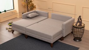 Sofá-Cama de Canto Bella – Creme – 205x85x140 cm